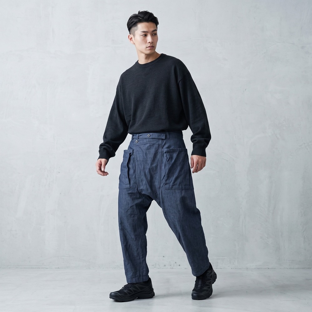 SNOW PEAK Indigo Takibi Sarouel Pants Japanese Gorpcore Utility Small $330